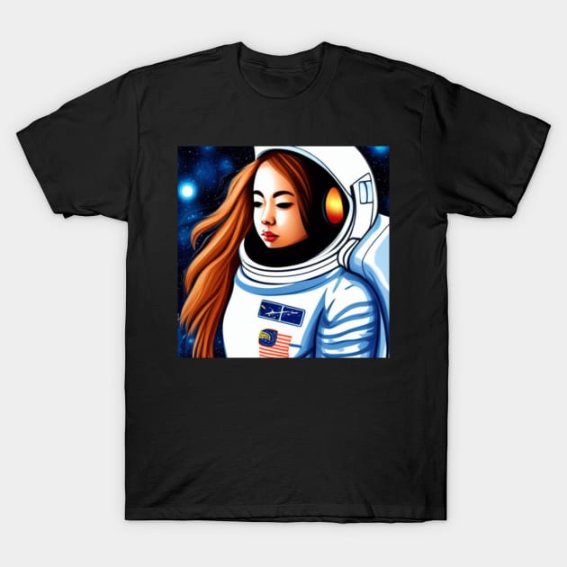 Asian Astronaut Girl T-Shirt by Shadowbyte91